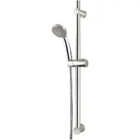 NEERSKOV Brausegarnitur Chrom, Stab-Schlauch-3-Funktionen-Brause-Variable Wandhalterung