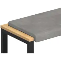 vidaXL Bankkissen Samt Hellgrau Tiefe 35 cm