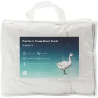 vidaXL Gänsedaunen-Bettdecken-Set 90% FULDA 2 stk. 152 x 203 cm Weiß