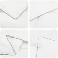 vidaXL Bettdecke und Kissen Set 2 stk. 137x200 cm 4 Jahreszeiten Wolle