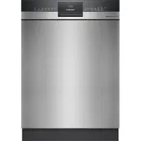 Siemens iQ300 SN43ES02BD, Unterbau, Standardgröße (60 cm), Edelstahl, Schwarz, Edelstahl, Berührung, Tiefer, höher
