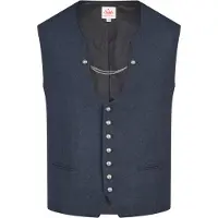 Spieth & Wensky Trachtenweste "Kaiser", Herren, Gr. 48, blau (dunkelblau), Obermaterial: 50% Wolle WO. 50% Polyester PES., uni, regular fit, Westen Trachtenweste, Mit traditionellem Charme