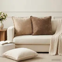 vidaXL Kissenbezug 6 stk. HOUTEN Braun 55 x 55 cm Chenille-Stoff