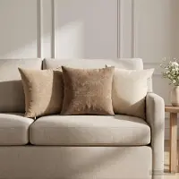 vidaXL Kissenbezug 2 stk. HEERLEN Braun 35 x 35 cm Chenille-Stoff