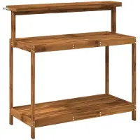 vidaXL Outdoor Umtopfbank 111,5 x 48,5 x 107 cm Massivholz Akazie