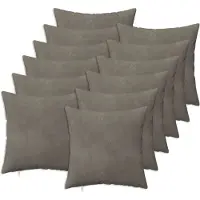 vidaXL Kissenbezug 12 pcs HEERLEN Hellgrau 40 x 40 cm Samt