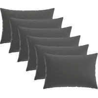 vidaXL Kissenbezug 6 pcs HEERLEN Anthrazit 50 x 75 cm Polyester