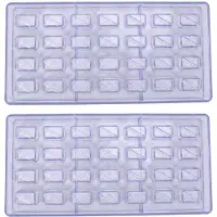 Jojomino 2X Diy Gebaeck Werkzeuge Polycarbonat Schokoladen Formen und Schokoladen Herstellung Liefert Suessigkeiten Kuchen Back Form
