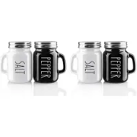 Jojomino 2X Bauernhaus Salz und Pfeffer Streuer Set, 4 Oz Süßer Salz Pfeffer Streuer, Modernes Bauernhaus Küchen Dekor