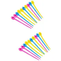 Jojomino 20 Stücke Lebensmittel Qualität Silikon Beutel Kabel Binder Kabel Reißverschluss Twist Allzweck