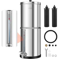 Vevor Schwerkraft-Wasserfilter Wasserfiltersystem 5,68 L Edelstahl 304
