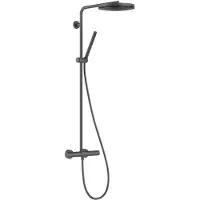 Hansgrohe Showerpipe Pulsify S Puro 260 1jet Brausethermostat Aufputz Brushed Black Chrome,24222340 24222340
