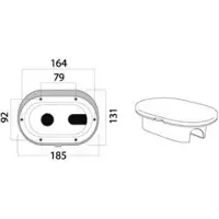 Osculati Oval Duschbox verchr. PVC Schlauch 2.5 m BULK 15.240.33BU