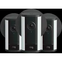 Ring Spotlight Kamera Pro 2. Generation Stecker Schwarz 3er-Pack