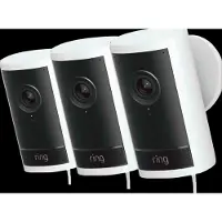 Ring Outdoor Camera Pro Stecker Weiß 3er-Pack