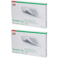 Lohmann & Rauscher Vliwaktiv AG Aktivkohle Tampon.m.Silber 10x15 cm x2 2x10 St Tamponaden