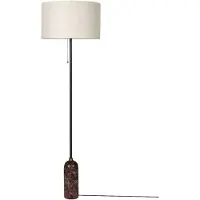 Gubi Stehlampe Gravity, dimmbar, creme / amber, für Wohn- / Esszimmer, Textil / Stoff / Seide, Design, Stehlampe