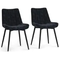 Vicco Esszimmerstuhl Ravlo Schwarz 51 x 57 cm 2er Set, Model 61386