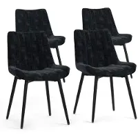Vicco Esszimmerstuhl Ravlo Schwarz 51 x 57 cm 4er Set, Model 61389
