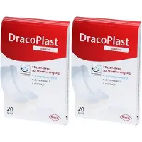 Dräco Dracoplast Classic Pflasterstrips weiß 2x 2x20 St Pflaster