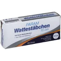 Param Wattestab m.Wattekopf 15 cm 5x 5x100 St Stäbchen