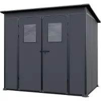 PRIMEYARD 213 x 145 cm Kunststoffgerätehaus, anthrazit - (GFPV01168)
