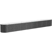 vidaXL Hochbeet Verzinkter Stahl 332x40x36 cm Anthrazit
