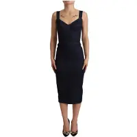 Dolce&Gabbana Denim Bleistiftkleid Ärmellos Midi Länge