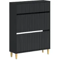vidaXL Schuhschrank ARNHEM 78 x 24 x 103 cm Holzwerkstoff Schwarz
