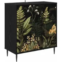 vidaXL Sideboard RHENEN Schwarz Eichen-Optik 69 x 33 x 76 cm