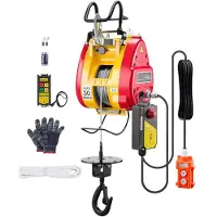 DUOKU 2-in-1 Elektrowinde--1.100 lb Kapazität-1.800 W Tragbare Elektrowinde-Hubhöhe von 98 ft, 36 ft/min