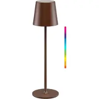 Goobay Kabellose LED-Tischleuchte, Größe M, 38 cm, RGBW, kupferfarben