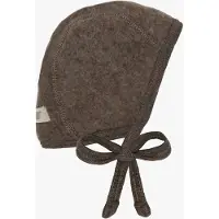 Huttelihut Baby Helmmütze Wollfleece Merino, Brown Melange, 40