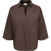 ONLY Carmakoma Hemdbluse "CARSAJA KERI 3/4 SHIRT WVN NOOS" Baumwolle, regular fit