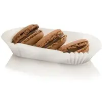 Ecopack Weiße, fettdichte ovale Papierförmchen 10,4 x 4 x 2,5 cm (10000 Einheiten)