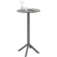 CLP Stehtisch wetterfest stabil Tomas, Gartentisch rund Ø 60 cm Höhe 107 cm, Outdoortisch Polypropylen UV-beständig winterfest