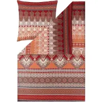 Estella Mako Interlock Jersey Bettwäsche Martina orange 135x200 cm + 80x80 cm
