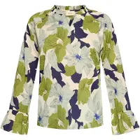 Cartoon Rüschenbluse "Damen mit Muster"