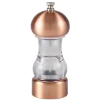 Genware Salz-/Pfeffermühle, Acryl, transparent, kupferfarben - 14cm"