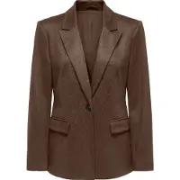 ONLY Lederimitat-Blazer "ONLADDI L/S FAUX SUEDE BLAZER TLR" Materialmix, loose fit