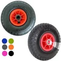 TRUTZHOLM Sackkarrenrad Luftrad 260x85 mm 3.00-4 Kunststofffelge Nabe Ø 20 mm robustes ... zentrierte 75 mm Nabe, Grün