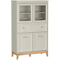 Beautysofa VITRINE Charlott mit 1 Schublade und 4 Türen, mit LED-Beleuchtung