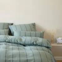 Elegante Soft-Flanell Bettwäsche Cornwall tannengrün 140x200 cm + 70x90 cm - grün