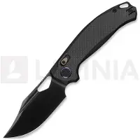Kunwu Knives Django XL - DLC - Carbon Fiber Taschenmesser, schwarz