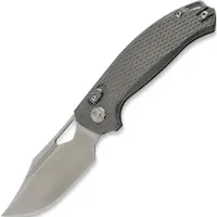 Kunwu Knives Django - Satin - Titanium Taschenmesser, Diamond Texture