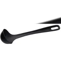 Piazza Schwarze Nylon-Schöpfkelle, 8 cm, H33 cm, für hohe Temperaturen