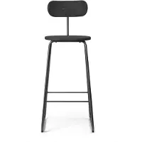 MATER Earth Backrest Stuhl, schwarz, Stahl, Höhe 104 cm - , Earth Backrest, Schwarz, für Esszimmer, Kunststoff, Design