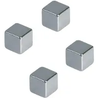 Franken Neodymmagnet (B x H x T) 10 x 10 x 10 mm Terning Sølv 4 stk HMN1010