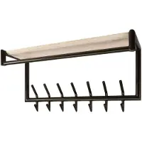 CLEMENTO Terra Garderobe Kleiderstange und Hutablage 85cm