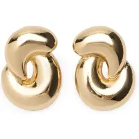 Manfield Goldfarbene Twister-Ohrstecker | Größe Onesize